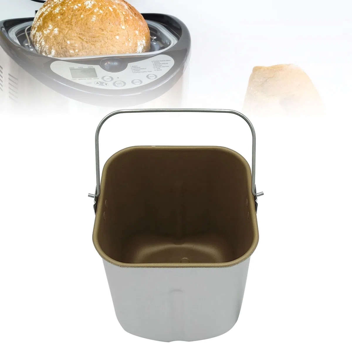 YWBL-WH Secchio per Miscelare la Macchina per il Pane, per Tostare la Pentola Interna, Sostituzione della Padella per la Macchina del Pane, con Pala di Miscelazione, per Panetteria