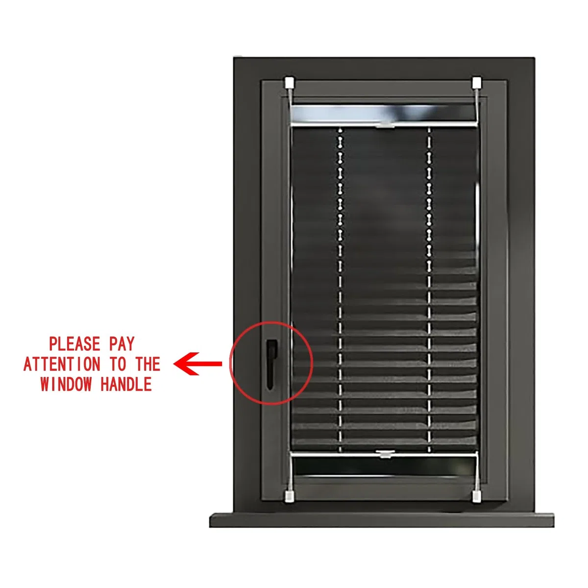 Tende plissettate, Tenda Plissettata, 30 x 140 cm protezione da sole e sguardi indiscreti, Tenda Plissettata per lucernario Parti per Il Montaggio Incluse, per tutte le finestre interne, Nero
