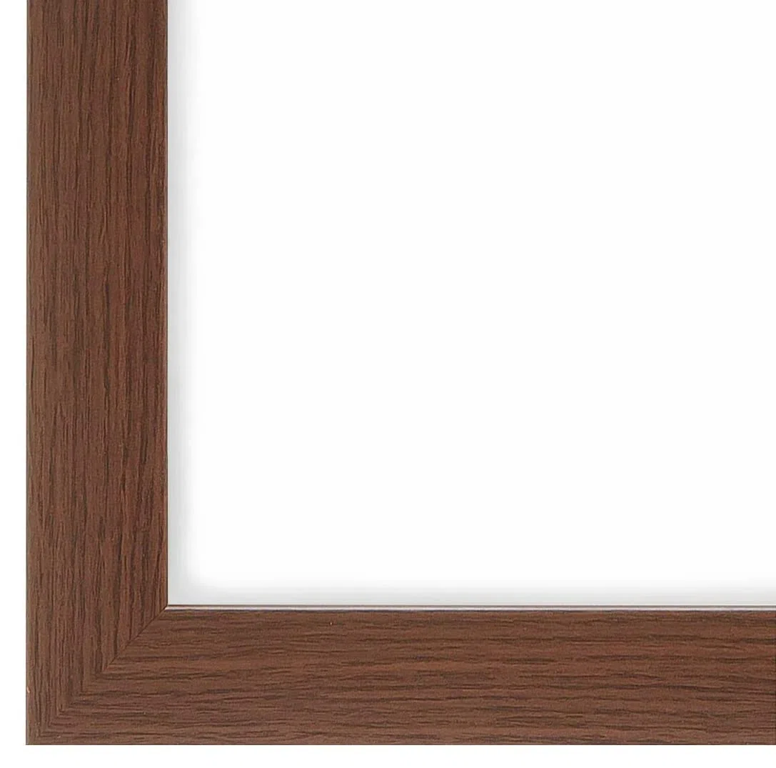 FRAMO 35mm Cornice per Immagini 56 x 43 cm | Wenge | Cornice in MDF Fatta a Mano con lastra di Vetro Artificiale antiriflesso a Prova di Rottura e Robusta Parete Posteriore in MDF