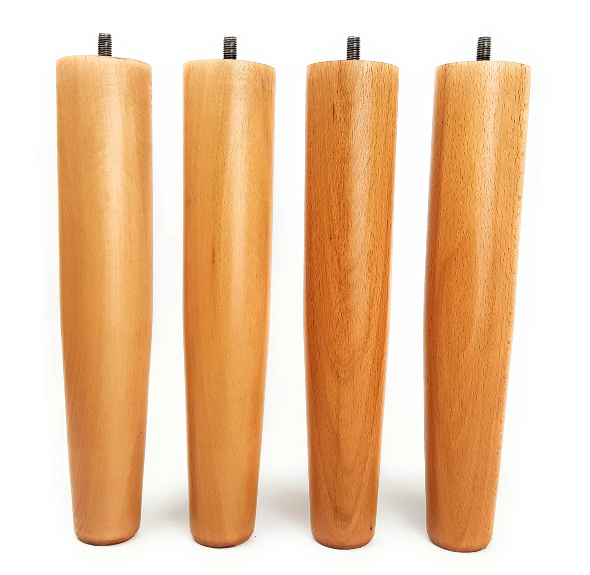 viglietti Set di 4 Pezzi Piedi Faggio per Reti a Doghe in Legno, H 35 cm