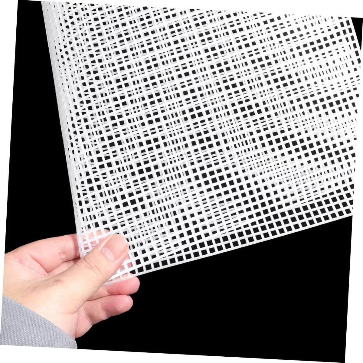 Rete Plastica Resistente e Versatile 10 Pezzi per Ricamo a Punto Croce Bianca Maglia Piccola Tagliabile, per Progetti DIY Lana