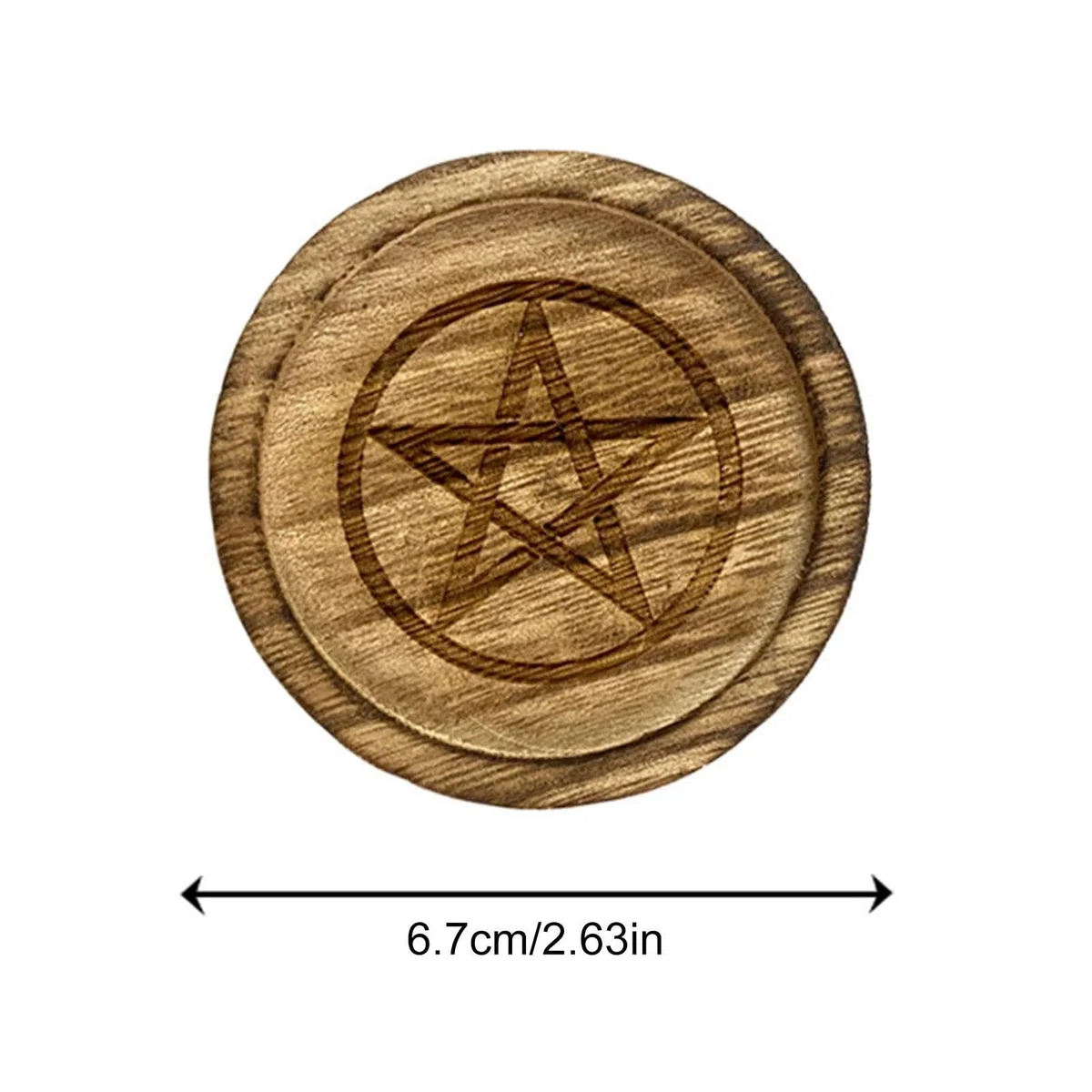 Vassoio Per Gioielli Con D'altare - Vassoio In Legno Con Pentagramma | Vassoio Per Candele Pentacolo Da Altare | Vassoio Da Altare Della Strega Forniture Per Altare Per La Casa, Vassoio In Legn