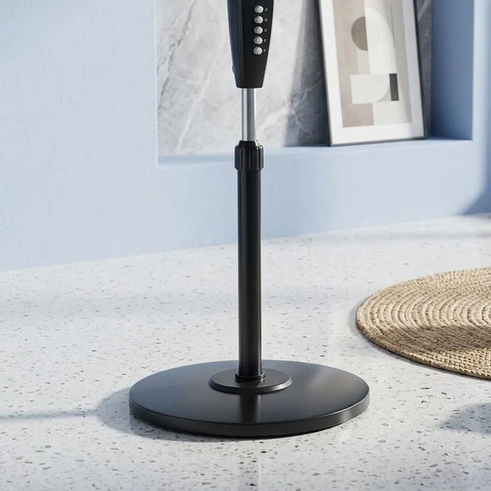 Base per ventilatore da pavimento, base rotonda in plastica, stabile, ponderata, anti-ribaltamento, ricambio sia per uso residenziale che commerciale (bianco)