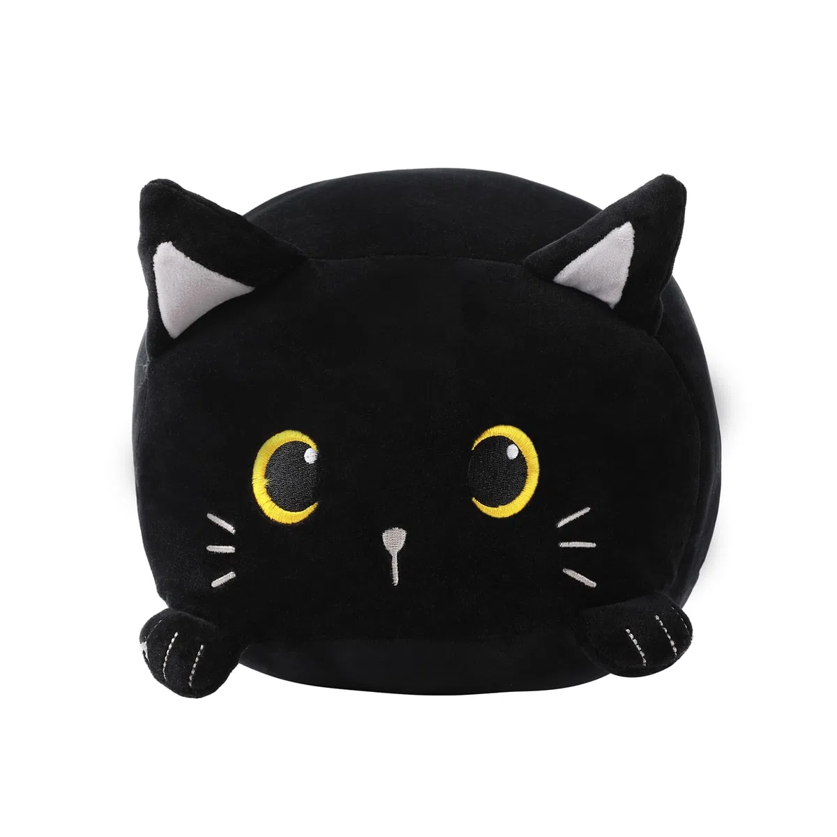 I-TOTAL® - Cuscino decorativo simpatico per letto/divano morbido, Cuscino soffice relax animali carino per soggiorno (BLACK CAT)