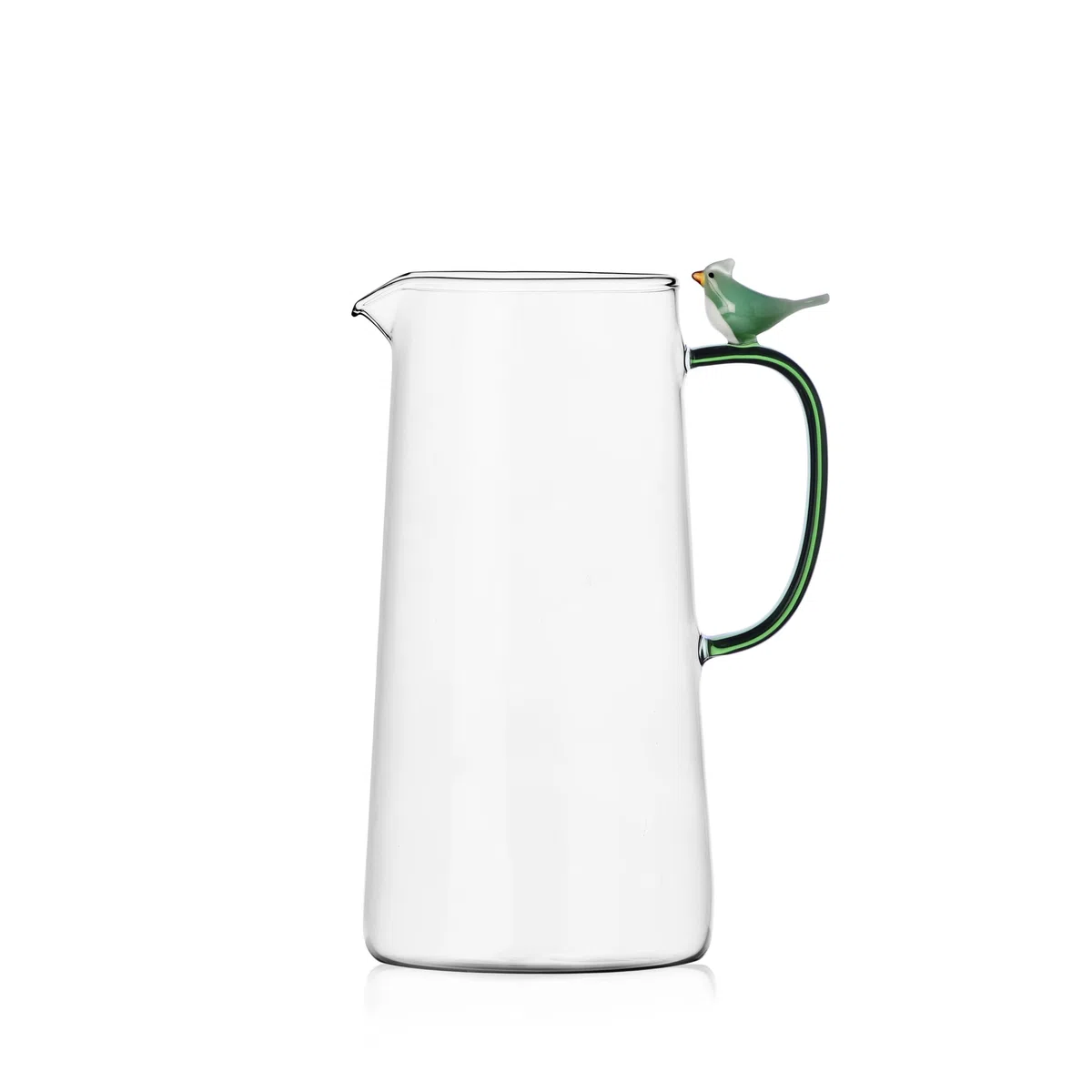 Ichendorf Milano Brocca Uccellino, Collezione Birds, 150 cl, Verde, Vetro Borosilicato, Fatto a Mano
