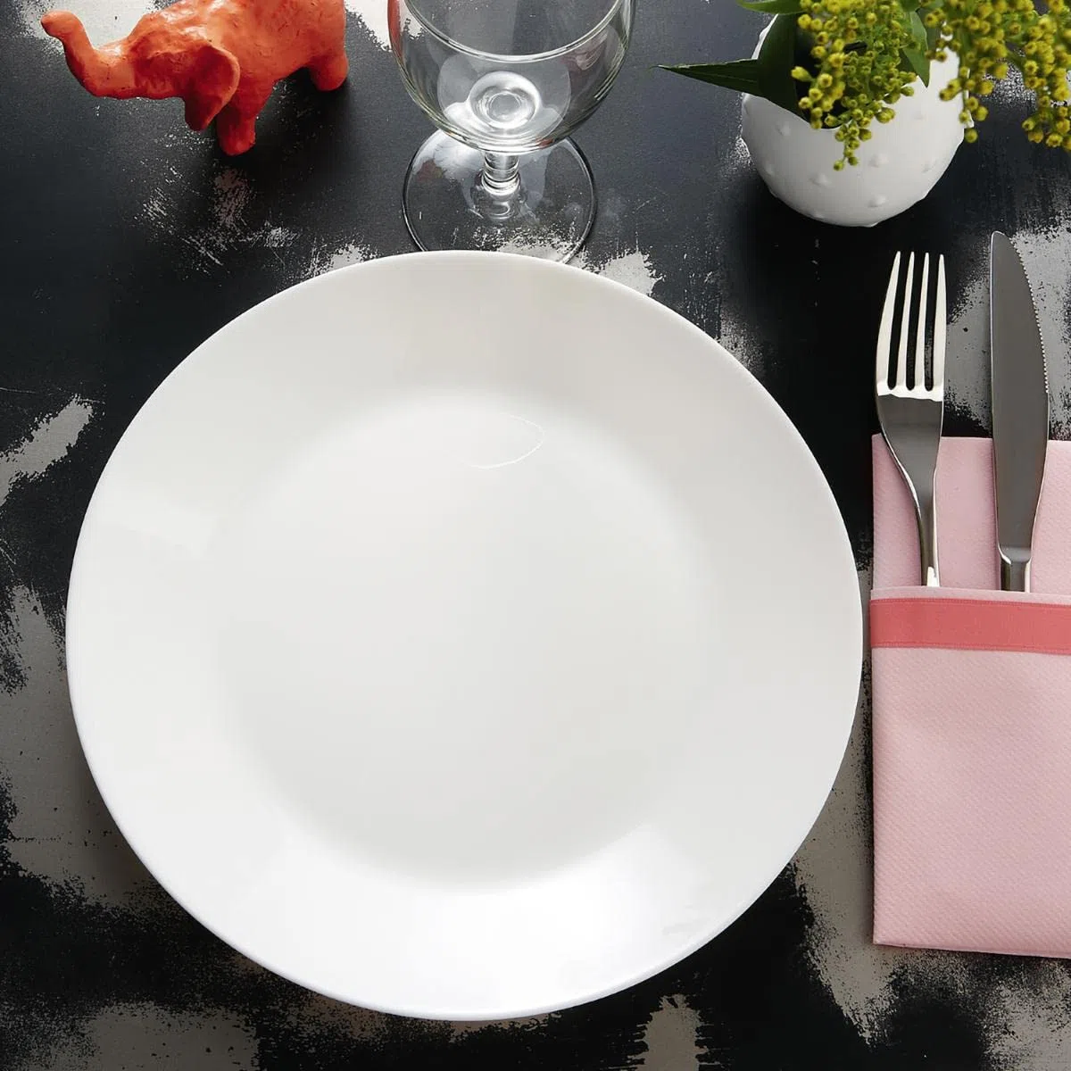 Arcopal - Zelie, Set di Piatti Fondi, Stoviglie in Vetro Opale Extra Resistente, 20 cm, Bianco, 12 pezzi