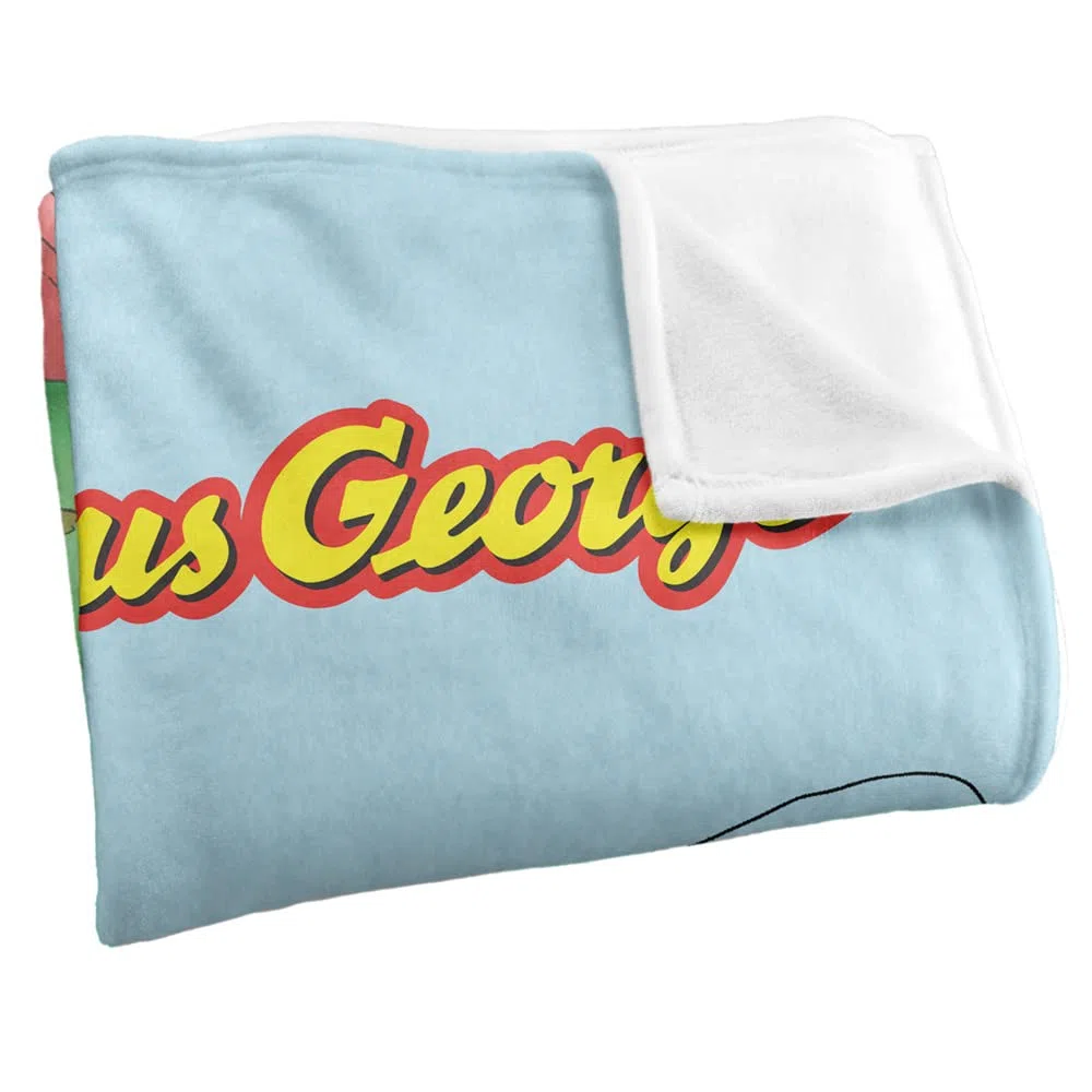 Coperta Curious George, 152 x 127 cm, coperta super morbida al tatto «Kite Flying George», 50" x 60"
