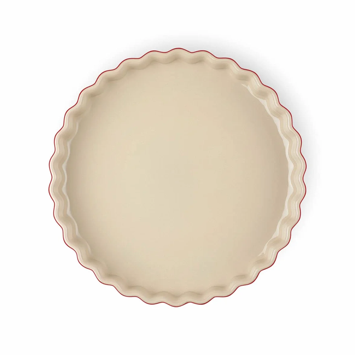 LE CREUSET Tortiera Tradition rotonda in gres vetrificato, Diametro 24 cm, 1.12 kg, Ciliegia, 71120240600001