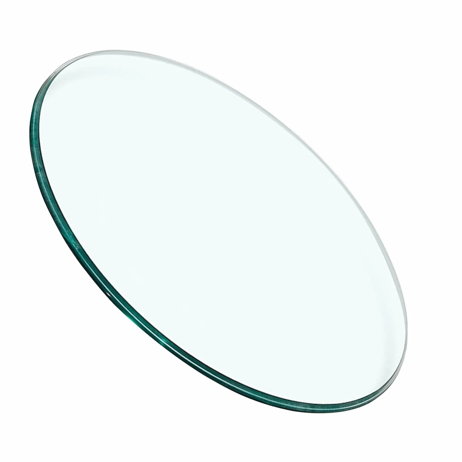 V3VOGUE Piano Tavolo in Vetro Temperato, Tavolo Pranzo in Vetro Rotondo Ø35cm-100cm, Vassoio in Vetro, Spessore: 8 Mm, Bordo Arco Lucido, per Interni Esterni Ripiano(35cm)