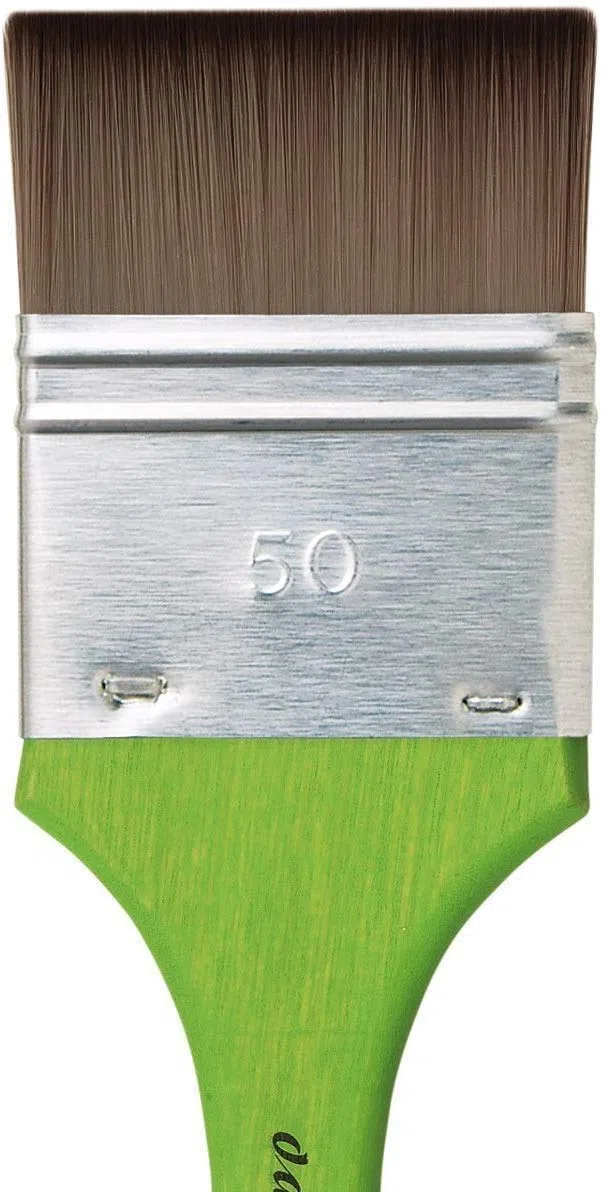 DaVinci ESPACE BEAUX ARTS da Vinci Pennello Mottler Serie 5073, Fibra Sintetica, Verde,Dimensioni 20 mm, 50 mm. Set 2 Pezzi. Prodotto in Germania.