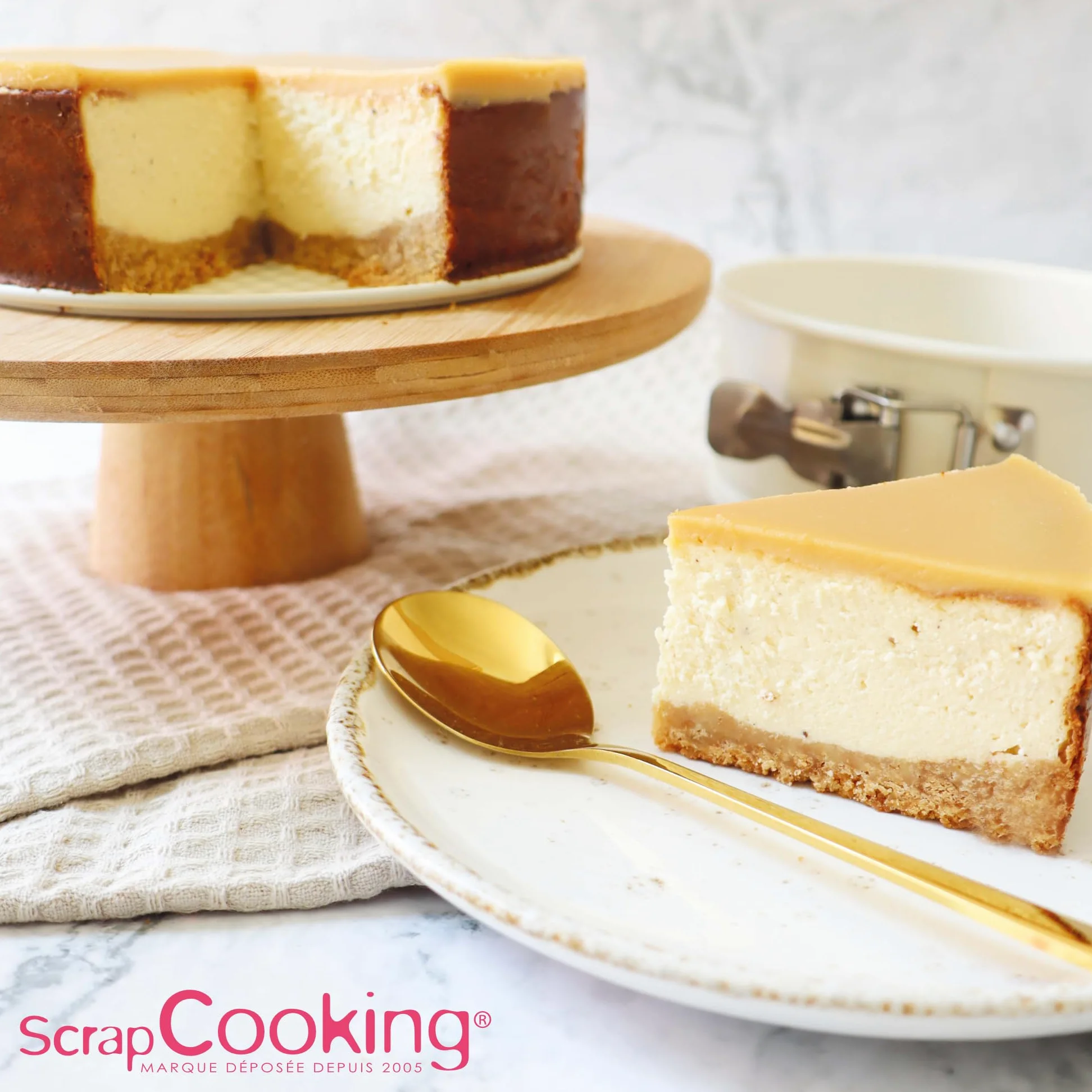 ScrapCooking 1295 - Stampo antiaderente in metallo, diametro 18 cm, stampo rotondo per torte, pasticceria