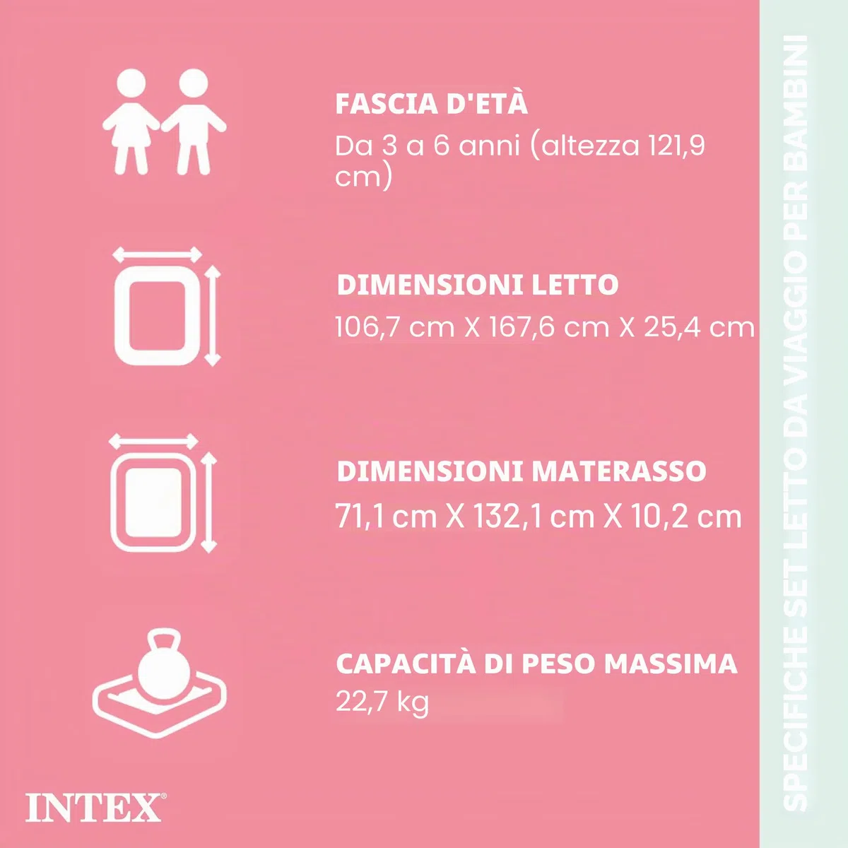 Intex Letto da viaggio Kidz con extra comfort