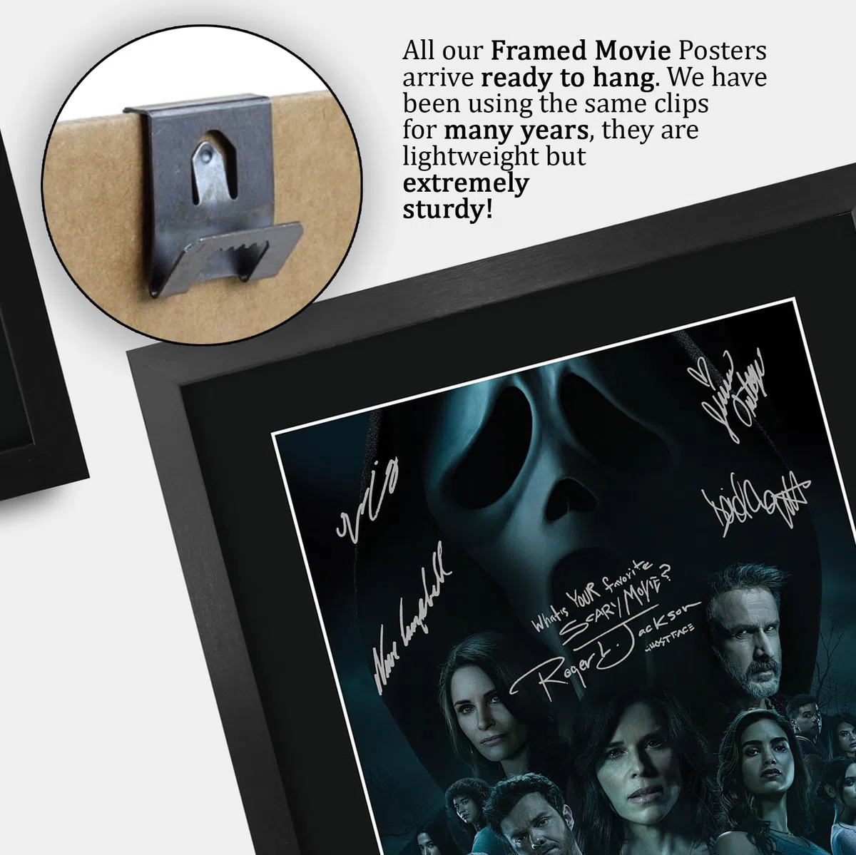 HWC Trading FR A3 Scream 5 Regali Stampato Poster Firmato Autografo Immagine Per Film Memorabilia Tifosi - A3 Incorniciato