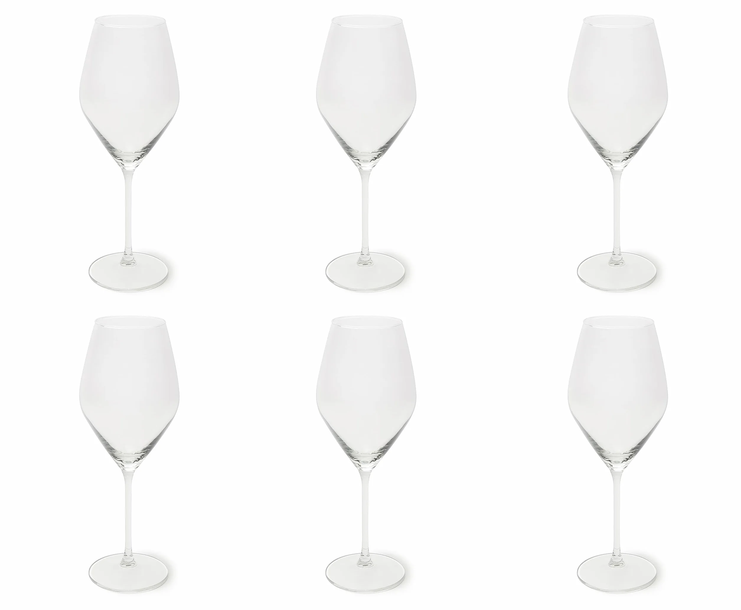 Excelsa Asti Set 6 Calici da Vino, Trasparenti, Vetro Soffiato, Capacità 470 Ml.