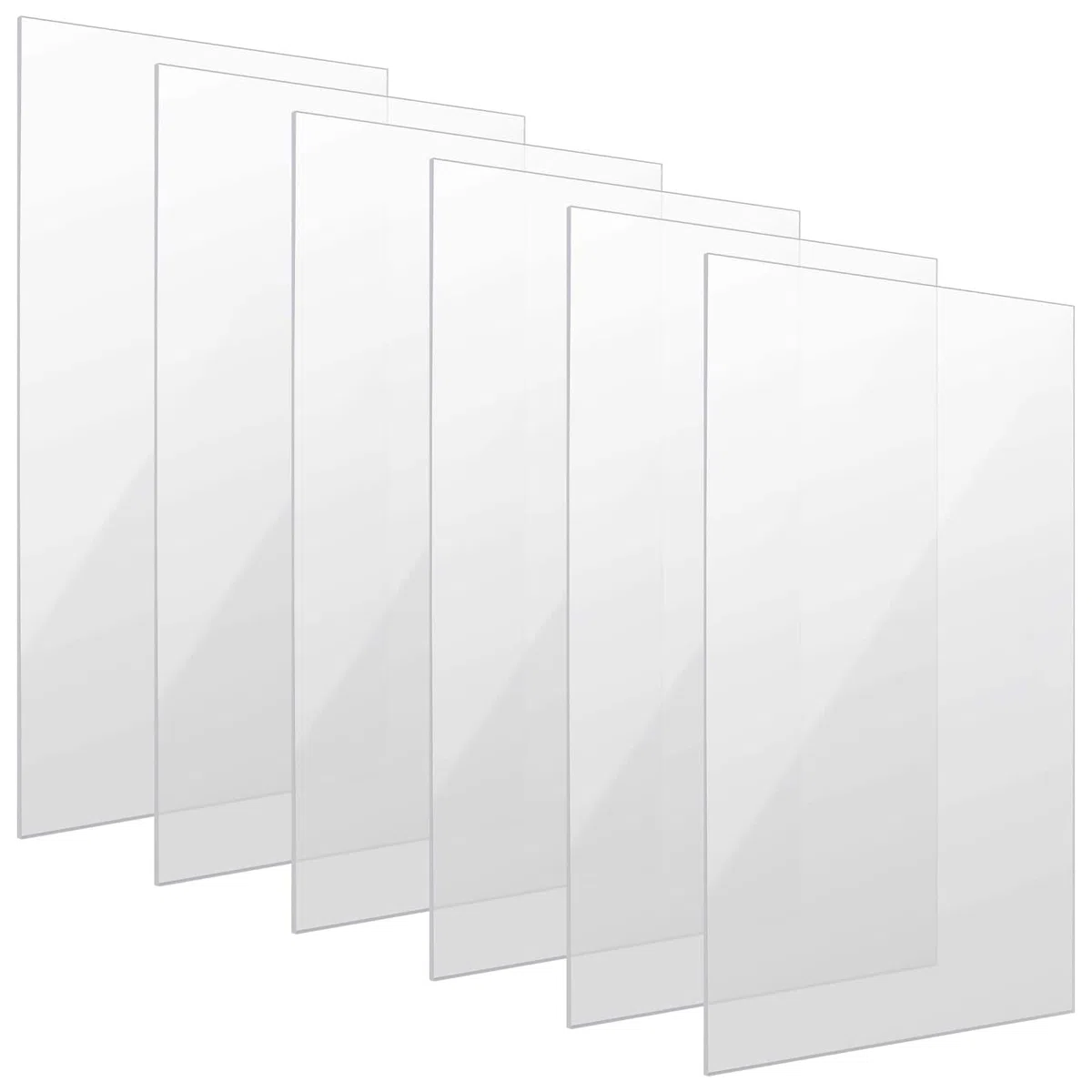 6 fogli in acrilico trasparente formato A3, 3 mm, spesso foglio di plastica trasparente, con pellicola protettiva per artigianato fai da te, cornici, 29,7 x 42 cm