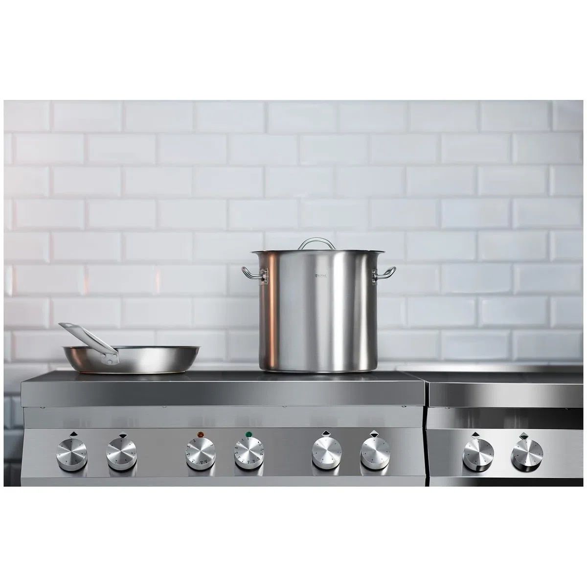 Royal Catering Pentola Per Induzione Pentola Acciaio Inox RCST-12E3 (Acciaio Inox, 12 L, Fondo 3,8 mm)