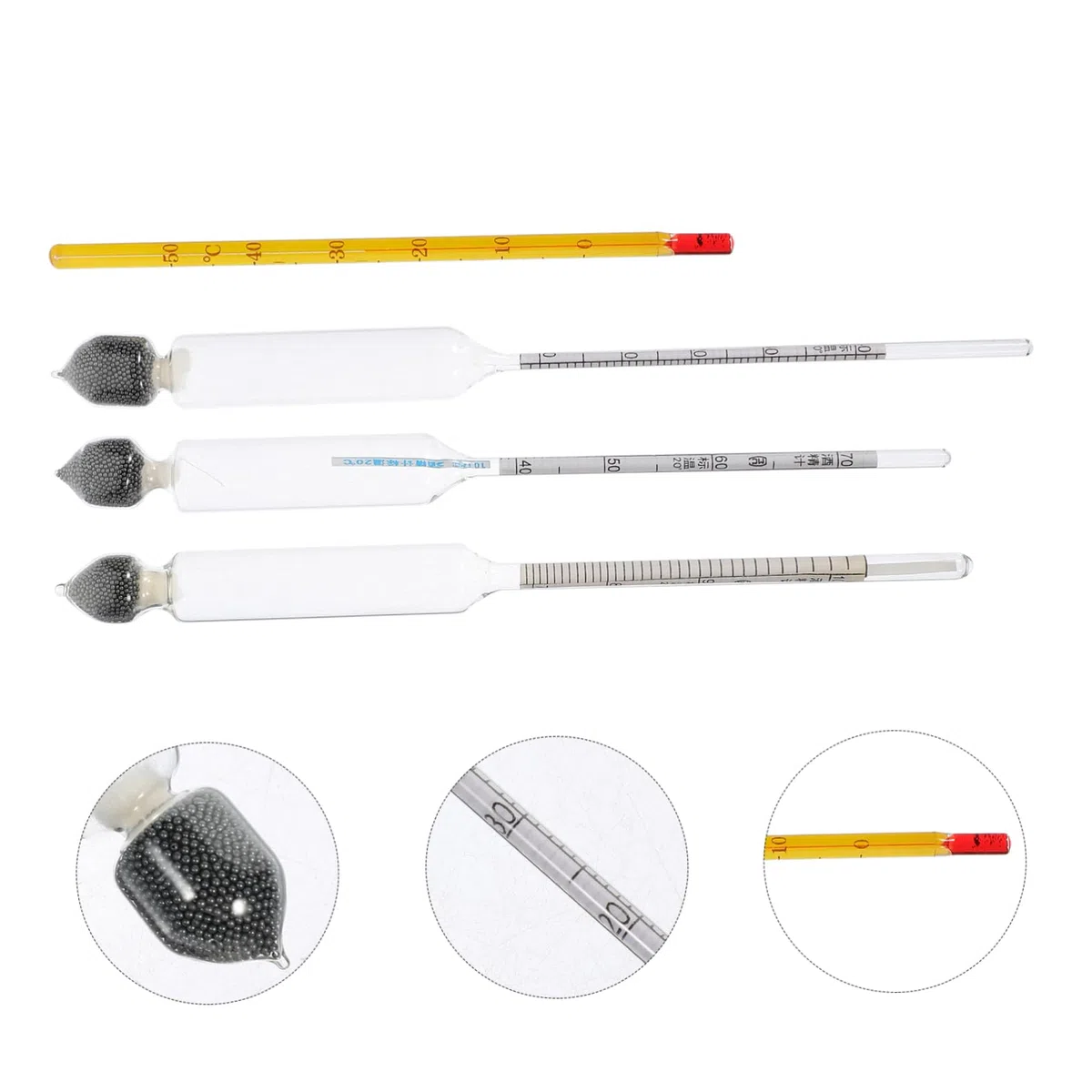 ULTECHNOVO 2sets Tester Per Misurazione Alcolica Con Termometro Strumento Portatile Per Controllo Contenuto e Distillati Precisione e Facile Utilizzo