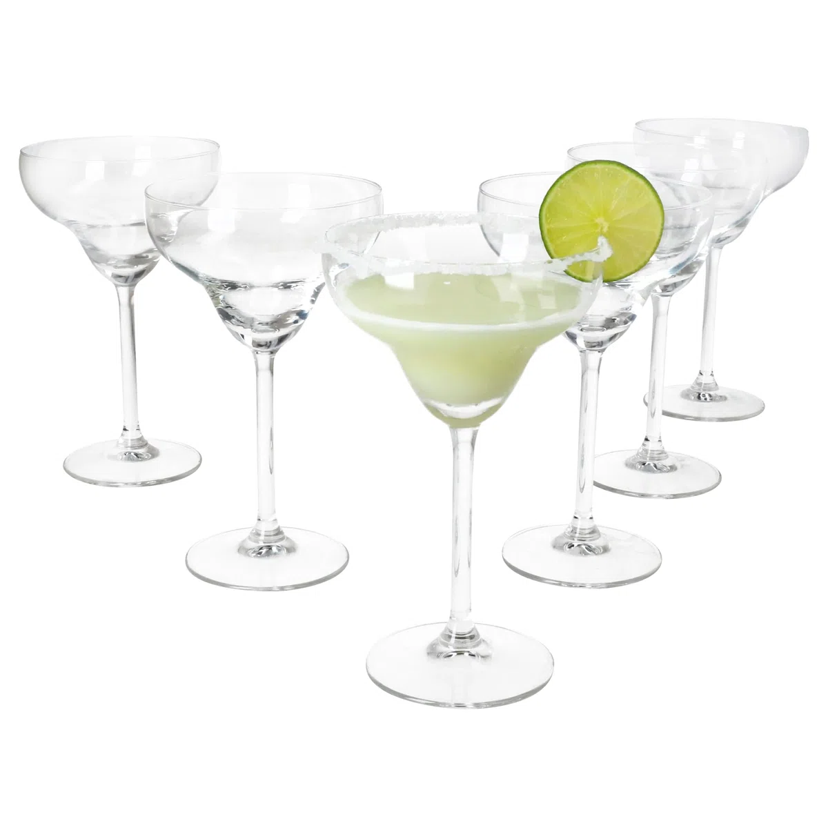 MamboCat Set di 6 bicchieri Margarita I 150 ml, altezza 18 cm, per 6 persone, bicchieri trasparenti per bevande congelate, Daiquiri & Co. I bicchieri trasparenti per casa, feste e Co