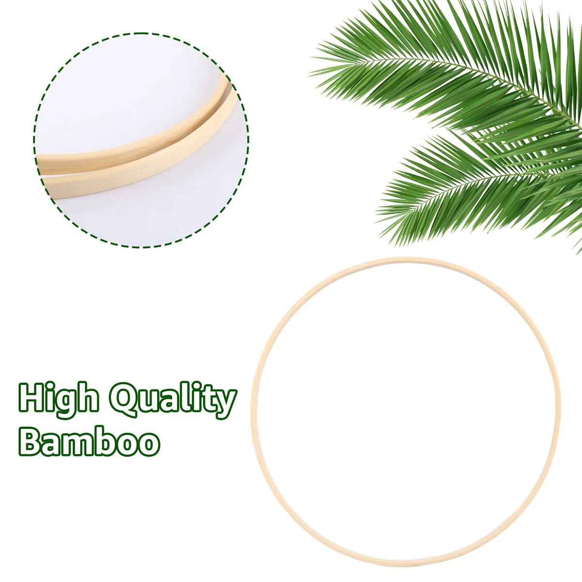WOPPLXY 20 anelli in legno per fai da te, 25 cm, anelli decorativi da appendere, anelli in legno per fai da te, acchiappasogni, decorazioni per matrimonio