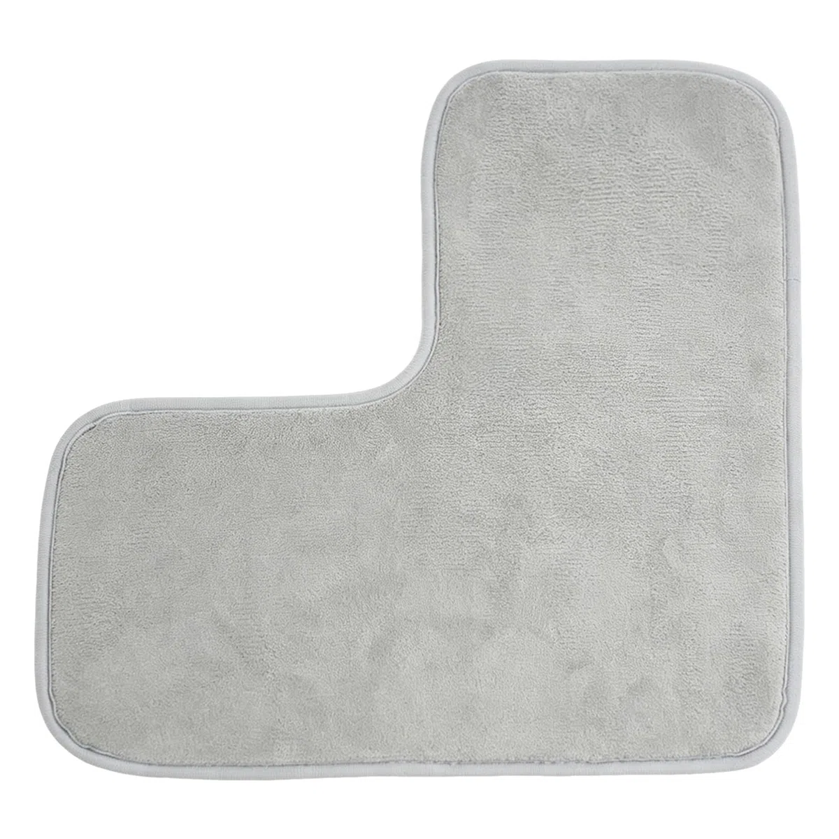 Tappetino doccia angolare multifunzione antiscivolo a forma di L con base in microfibra, adatto per bagno, doccia, cucina, dimensioni interne 50 x 50 cm (grigio antracite)