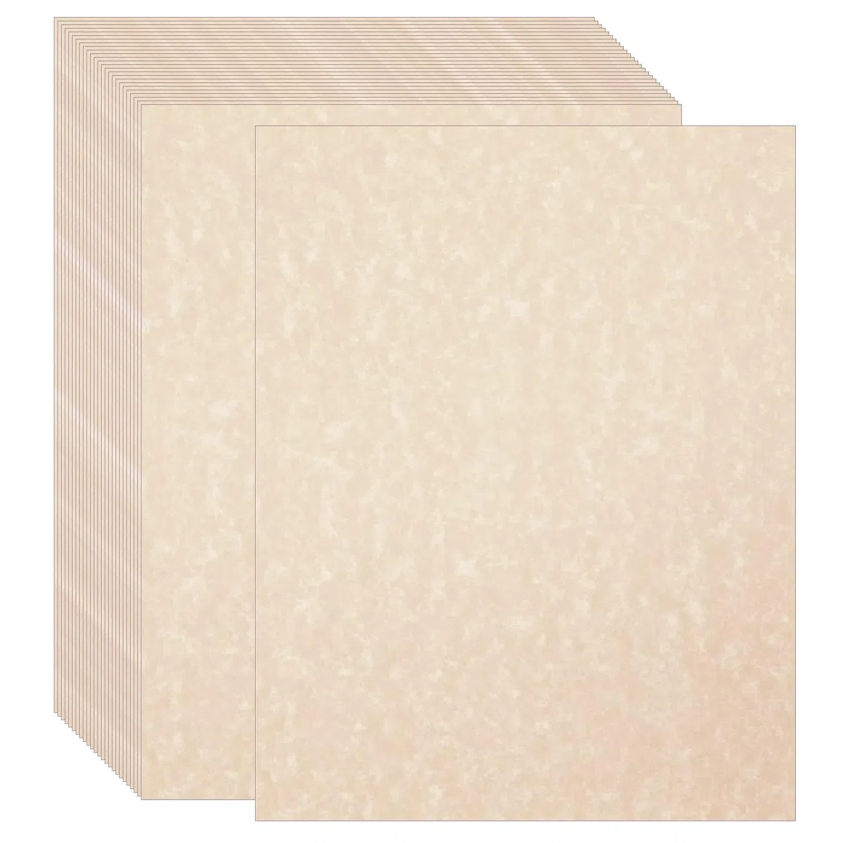 Acidea 100 fogli di carta pergamena stampata, 180 g/m², spessa A4, vuota per certificati, beige, antica, testurizzata, stampa fronte-retro, carta pergamena per scrivere curriculum, diploma