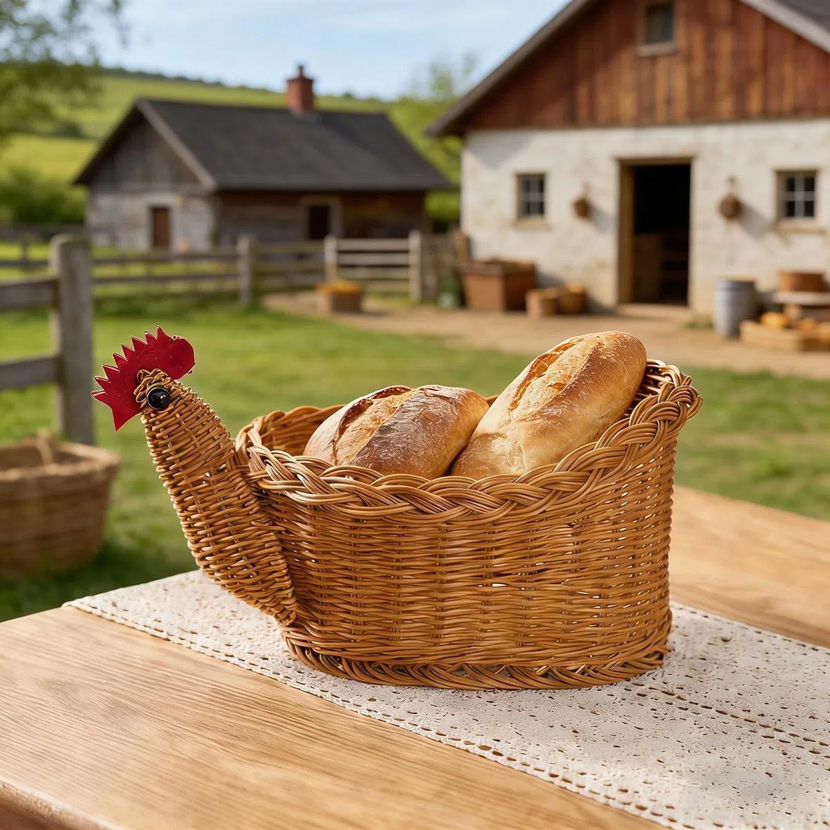 Cestino Per Uova Di Gallina Per Raccogliere Uova Fresche, Cestino Rustico Per Raccogliere Le Uova In Stile Fattoria, Cestas De Almacenamiento Tejidas Para Encimeras, Frutas Y Pan(1 Pack)
