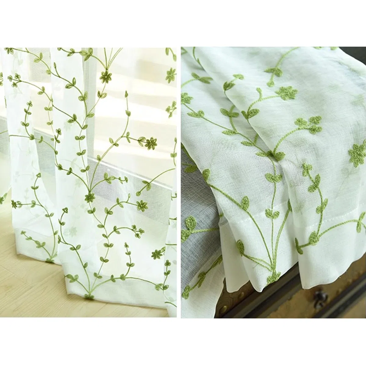 Generico Tende Semplici E Moderne in Tulle, Tende per Finestre a Isolamento Termico Vintage E a Riduzione del Rumore, Tenda Semi-Oscuranti(W*H:250x265cm(98x104inch), A(Hooks Top))
