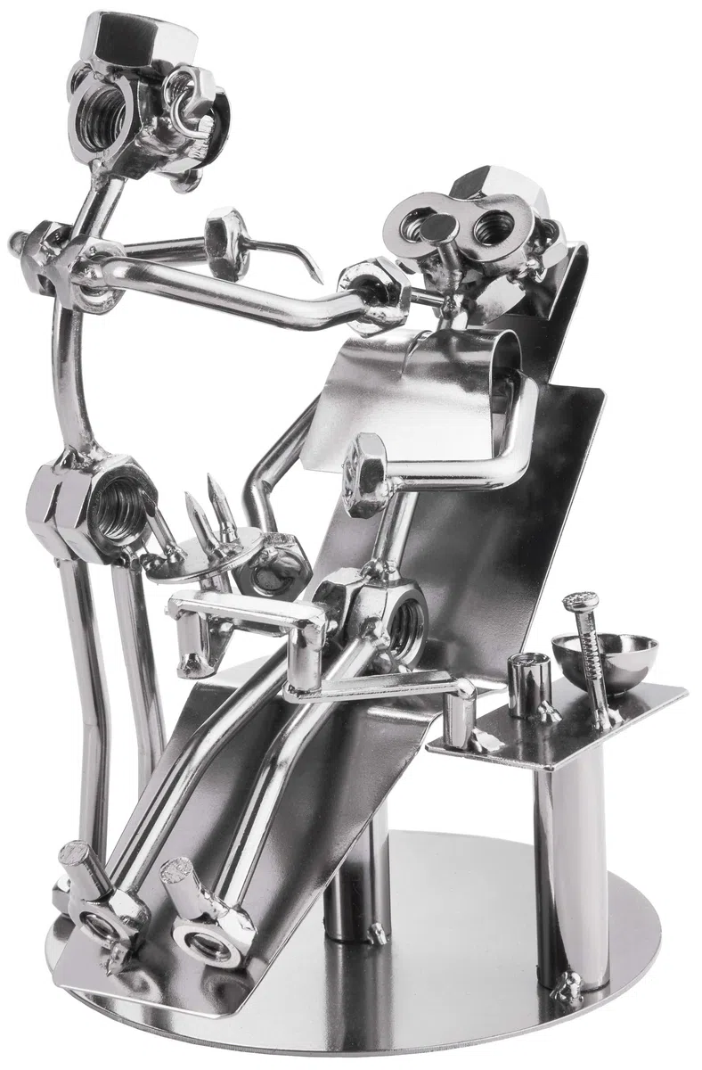 BRUBAKER Vite Uomo Dentist - Figura in Ferro Artigianale in Metallo - Regalo in Metallo per Dentisti, Assistenti Dentali e Infermieri Dentali