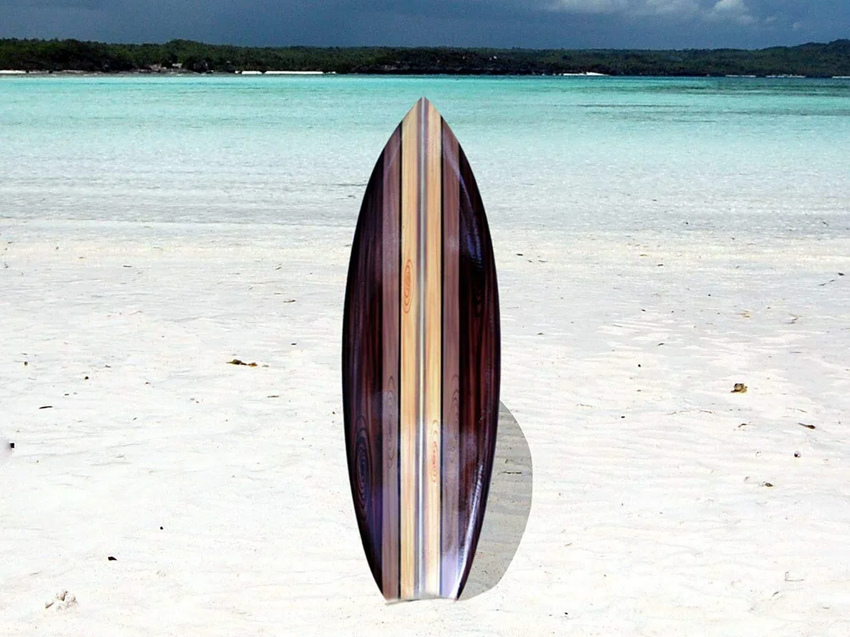 Seestern Sportswear Tavola da surf decorativa in legno, 50,80 o 100 cm, design aerografo, surf, equitazione