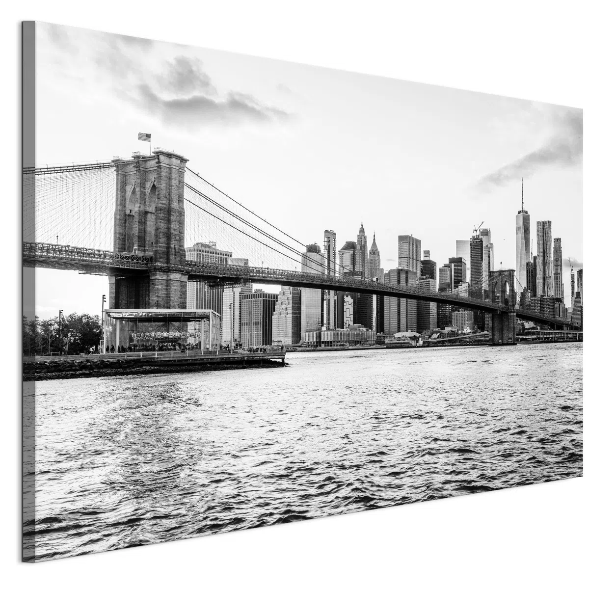 LUMASOUL Quadri Moderni Soggiorno - Quadri Camera da Letto Motivo Città - Poster da parete con cornice in legno e telaio - Stampe da Parete 120x80 cm Motivo Architettonico - Nero - Bianco