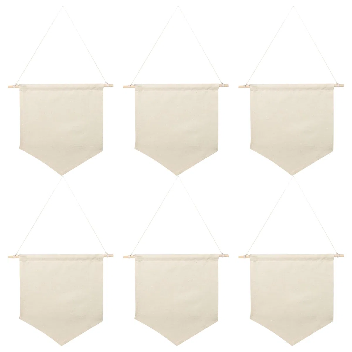 BESTonZON Striscione da Parete in Tela Beige 6 Pezzi, Organizer Salvaspazio per Spille Smaltate e Spille, per Esposizione e Decorazione della Parete