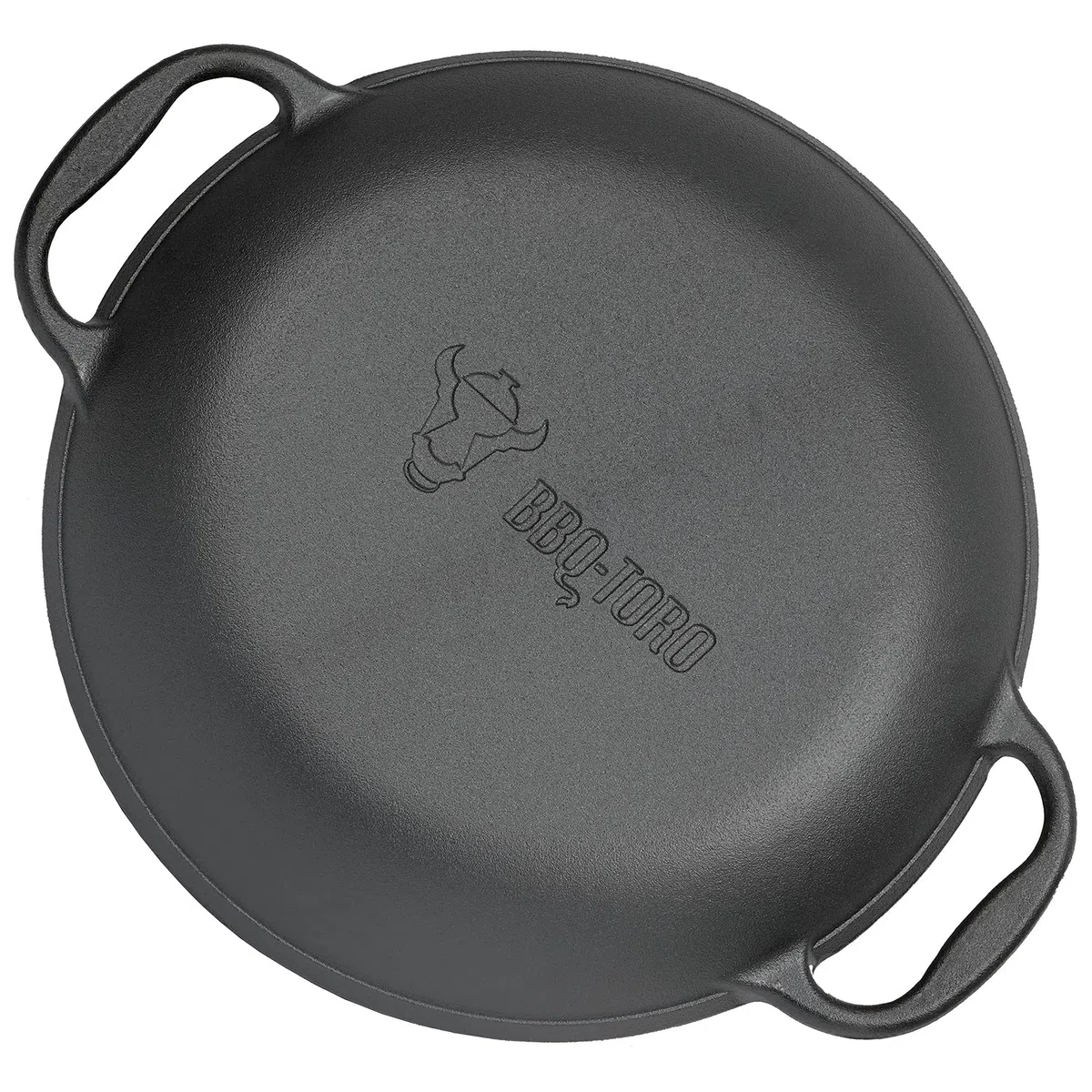 BBQ-Toro Padella tradizionale per paella per 6 persone, Ø 36 cm, in ghisa con manici, già stagionata, per barbecue, fornelli a gas ed elettrici