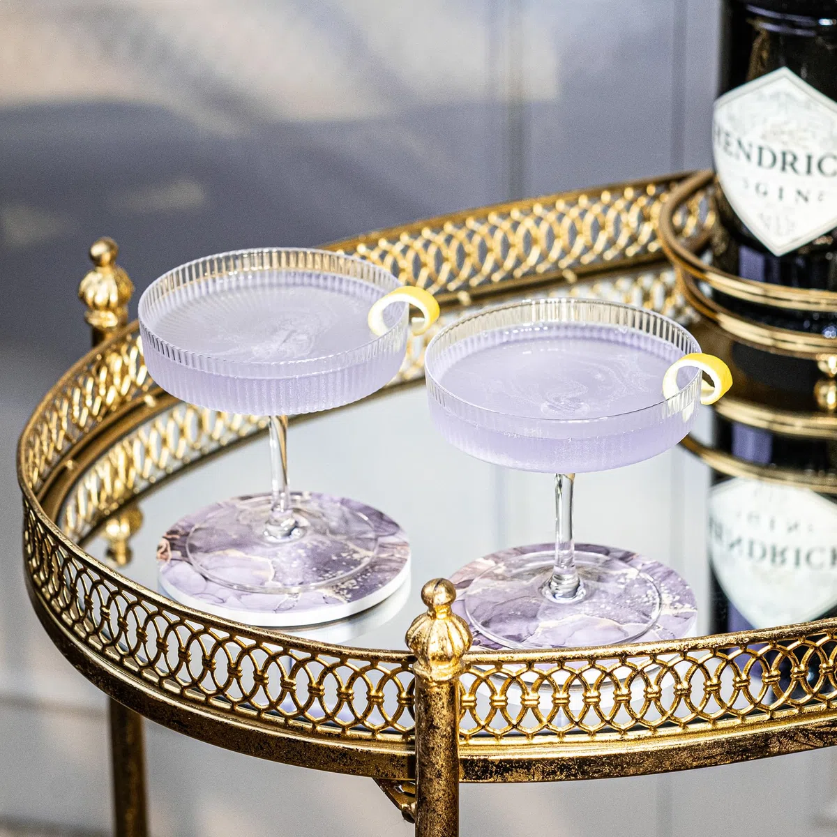 GLASSIQUE CADEAU Vintage Art Deco - Bicchieri coupé a coste, set da 4 pezzi, 200 ml, classici bicchieri da cocktail per champagne, espresso, martini, cosmopolitan, daiquiri