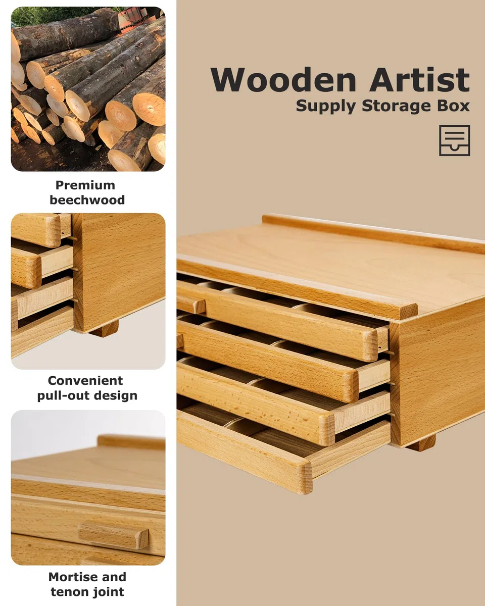 DJAR Cavalletto da Pittura in Legno, Cavalletto a Cornice ad A Regolabile per Bambini e Adulti, Espositore Pieghevole, Supporta Tele fino a 106 cm
