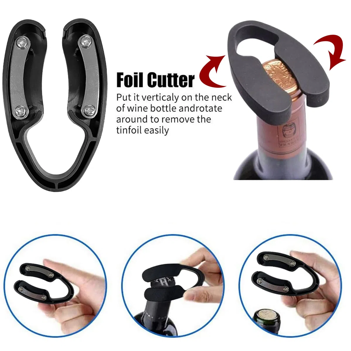 Cavatappi Vino,Apribottiglie Manuale,Cavatappi Manuale a leva Manuale con Pompa,Ergonomico,Per Cucina, Ristoranti e Bar