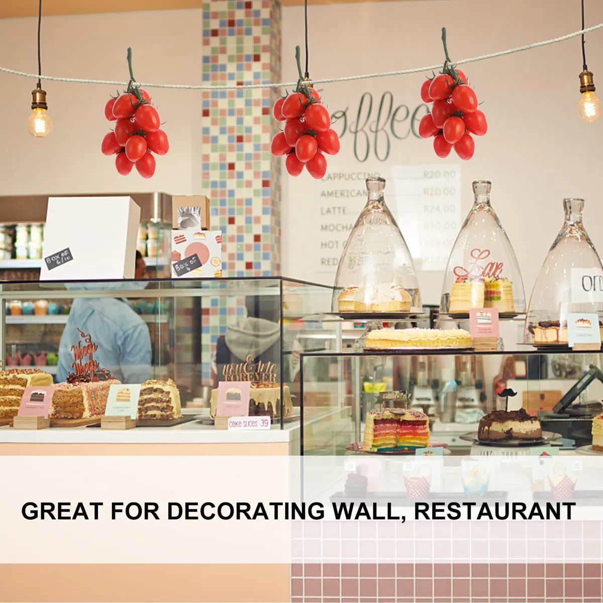 FUOYLOO Pomodori Sintetici Decorativi in Schiuma per Arredamento Casa Effetto Realistico, per Decorazioni Natalizie e Scenografie Fotografiche