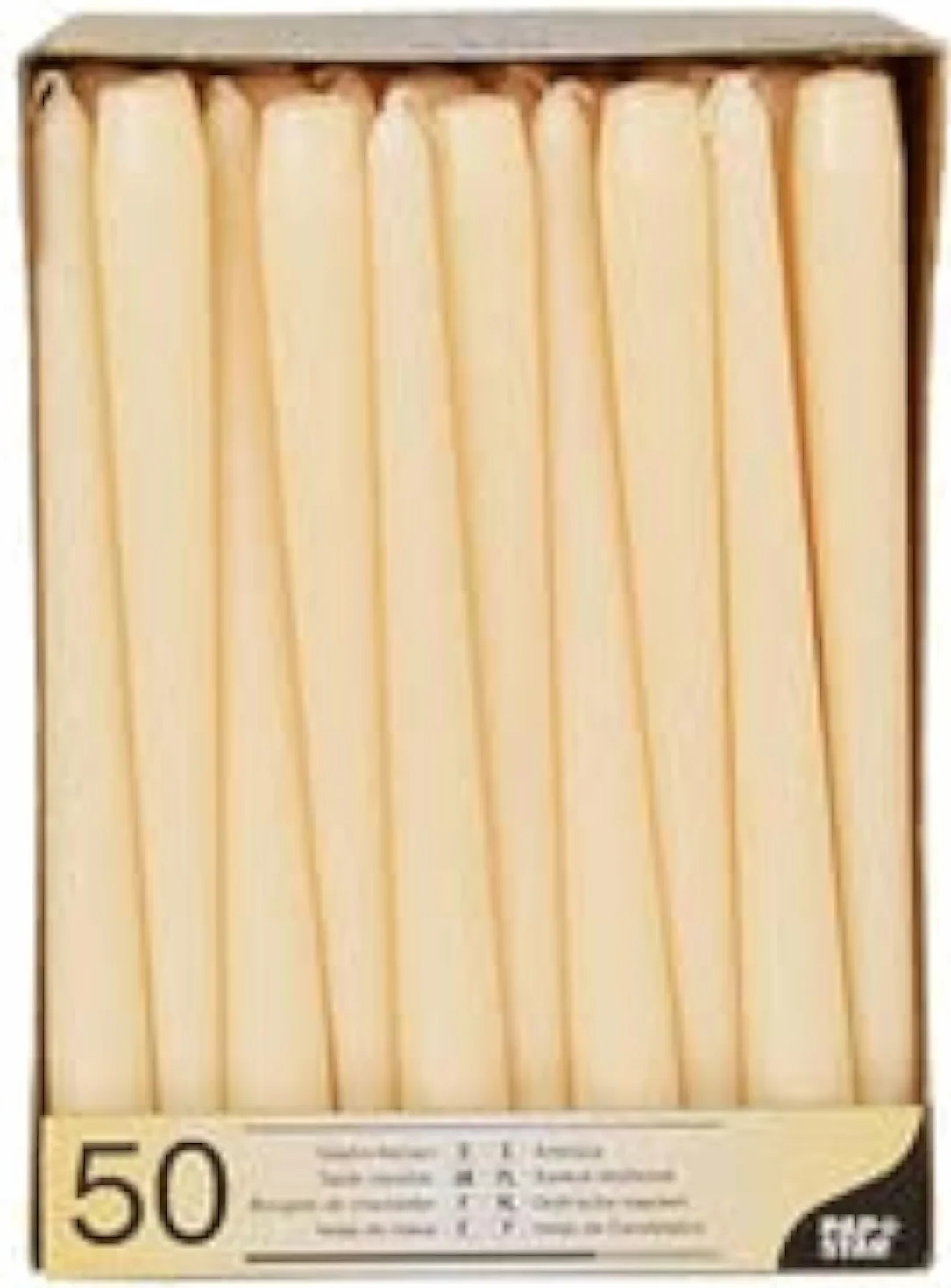 Papstar 10392 - 50 Candele per candelabro, diametro 2,2 - 25 cm, colore: Nero
