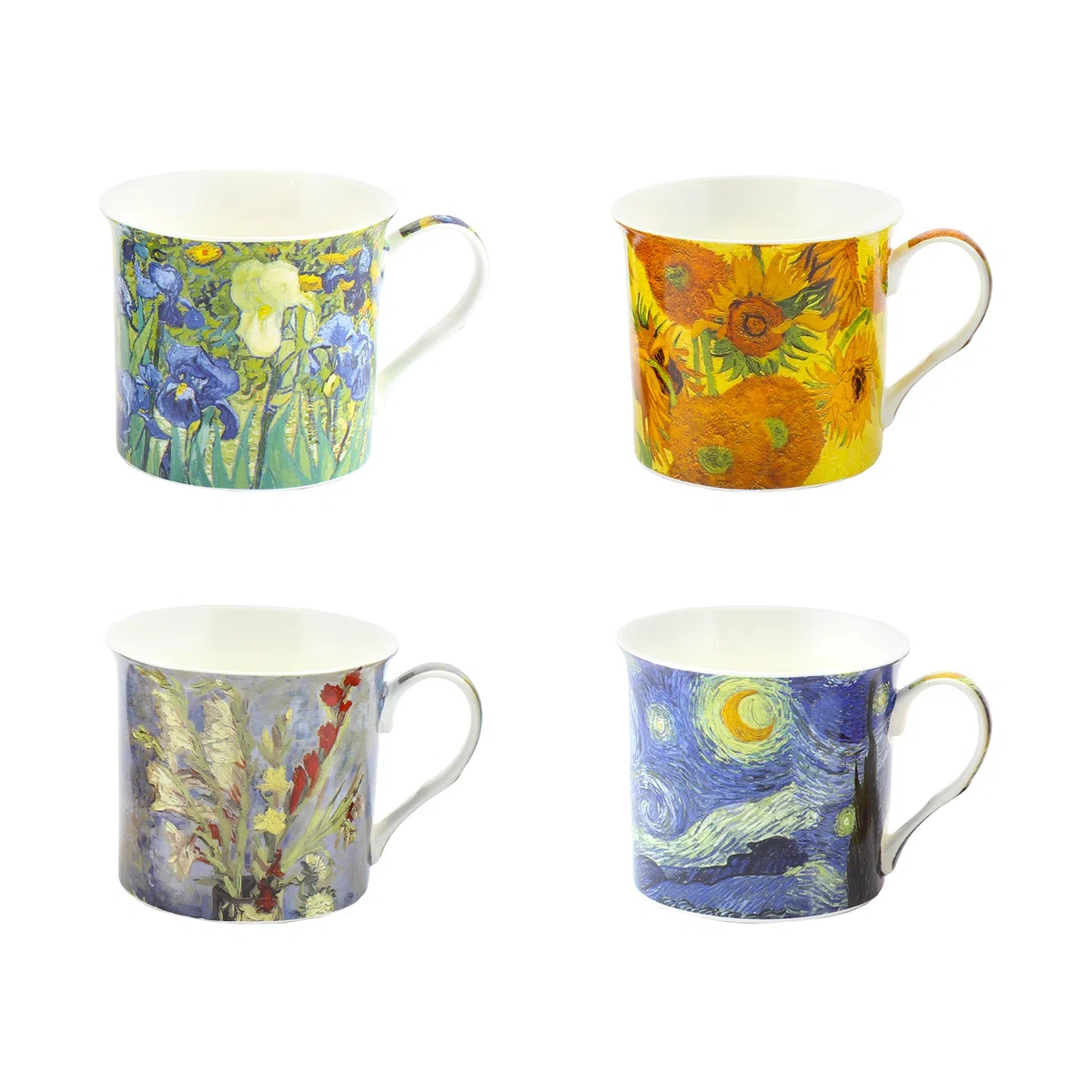 Leonardo Collection - Collezione Tazze in Ceramica da tè Van Gogh, Set da 4