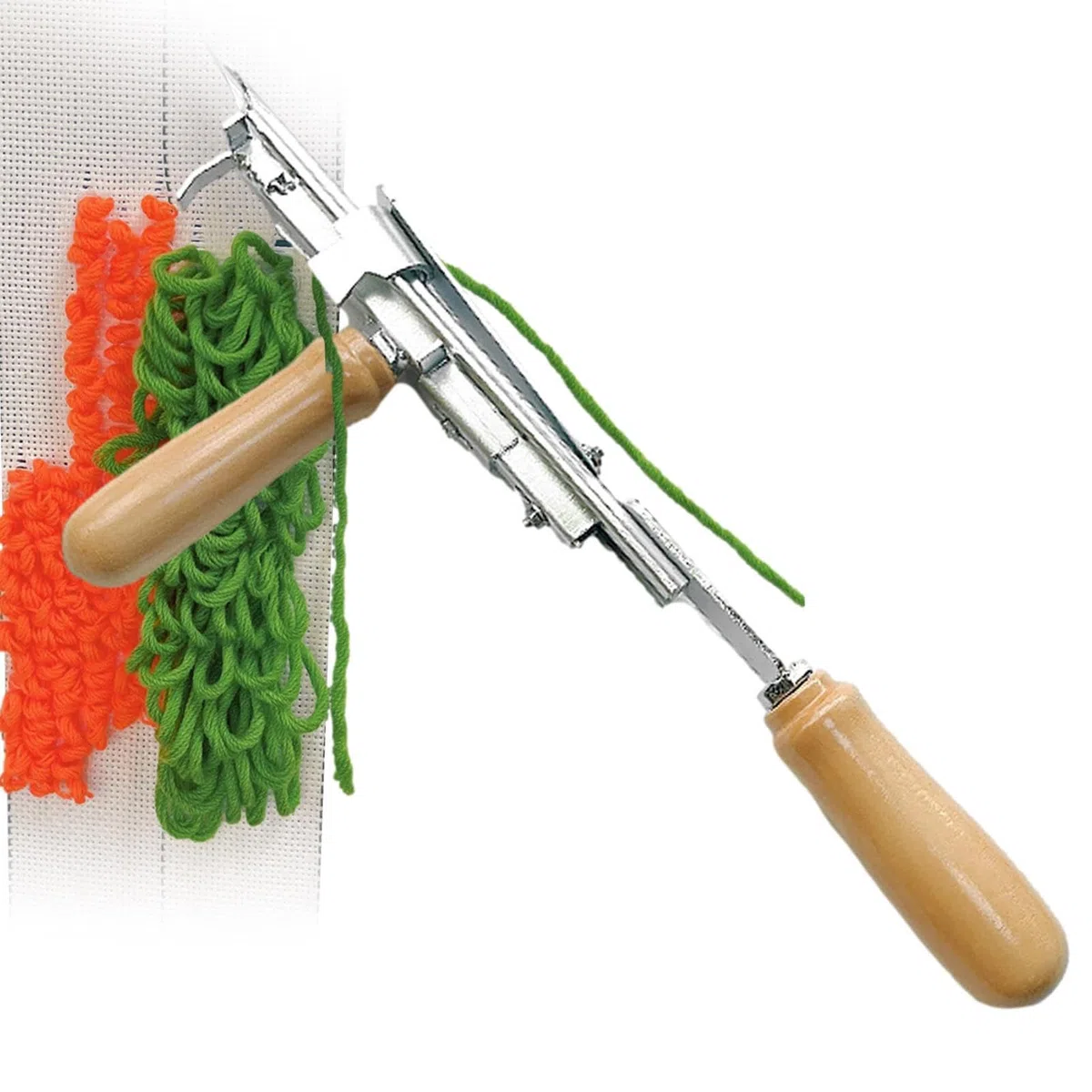 Strumento per tufting a velocità manuale | Rastrello portatile | Macchina da tufting per tessuto monaco | Kit di produzione manuale del tappeto, strumento in tessuto per tufting per moquette per