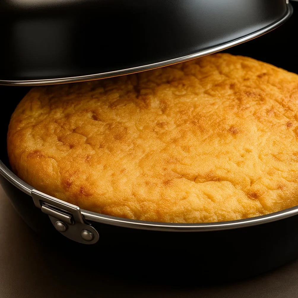 MGE - Girafrittata in Alluminio con Rivestimento Antiaderente - Padella Doppia per Frittata - Girafrittata Induzione - Padella per Frittata Doppia Antiaderente - Ø 26 cm
