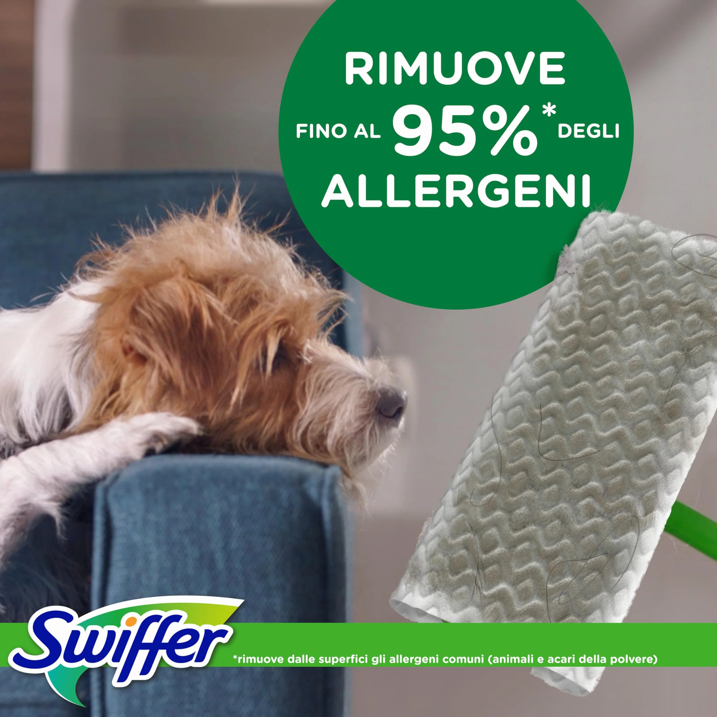 Swiffer Panni Di Ricambio Per Scopa 120 Pezzi, Per Catturare E Intrappolare 3 Volte Più Polvere, Sporco E Peli Di Una Scopa Tradizionale