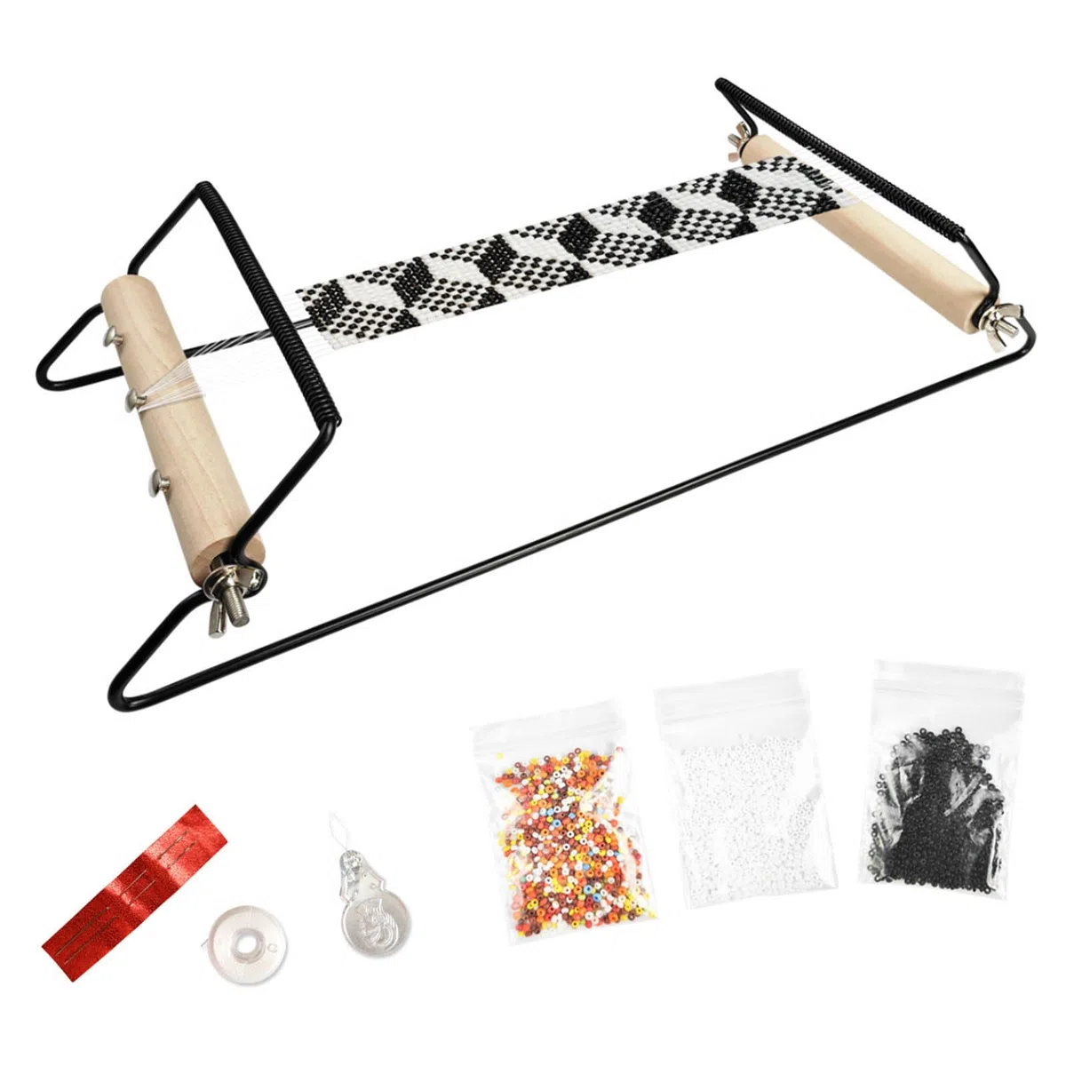 Grande struttura in metallo resistente perline macchina per maglieria perline gioielli tessuti gioielli unici per braccialetto accessori perline
