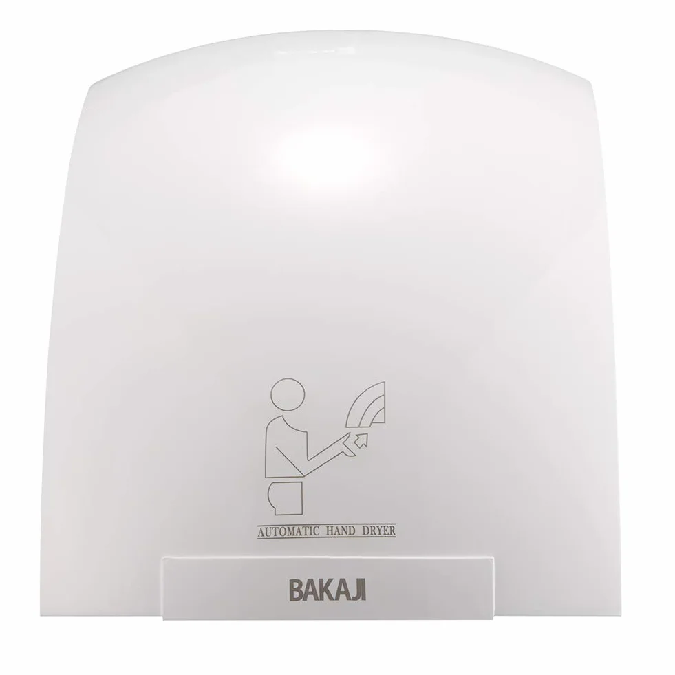 BAKAJI Asciugamani Automatico Elettrico Hotel Asciuga Mani ad Aria Calda da Parete Bagno con Sensore Fotocellula (2000 Watt)
