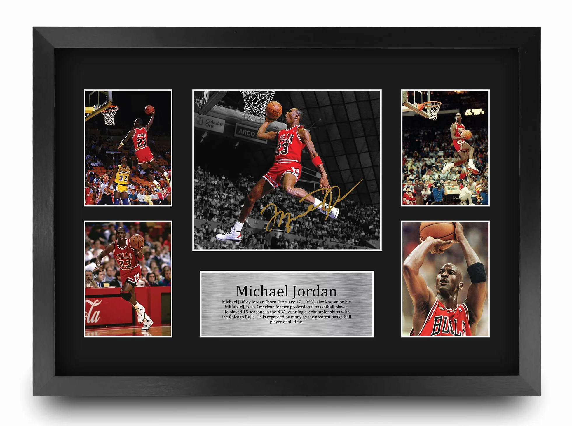 HWC Trading A3 FR Michael Jordan Gift firmato grande autografo A3 stampato Chicago Bulls regalo foto, Camera da letto