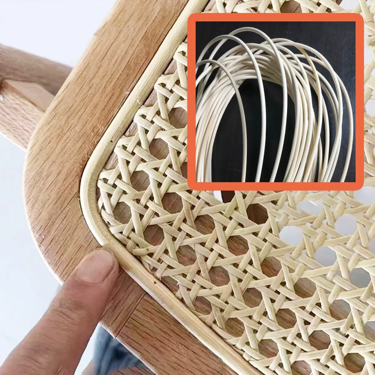 Larghezza 100cm Rattan Naturale Rotolo con Striscia Rattan, Paglia di Vienna per Sedia, Rotolo di Fettuccia in Vimini, Foglio Rete di Canna di Tessitura per Mobili Fai-da-te Armadio(50x100cm)
