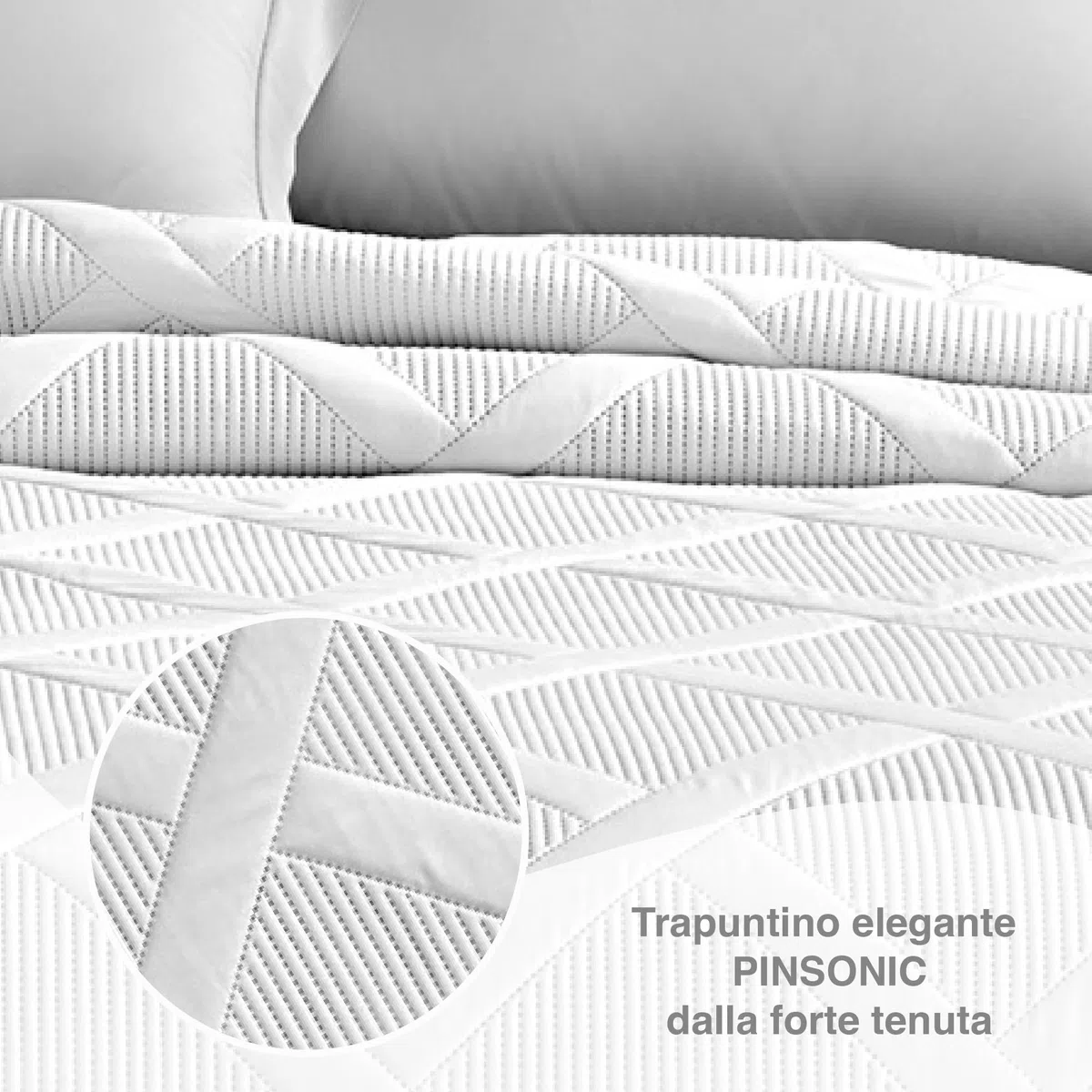 IlGruppone Copriletto Trapuntato Matrimoniale Elegante Trapuntino Lavorazione Intrecciata Due Piazze Trapunta Coperta Leggera Coperta Letto Leggera Primavera Estate - Bianco
