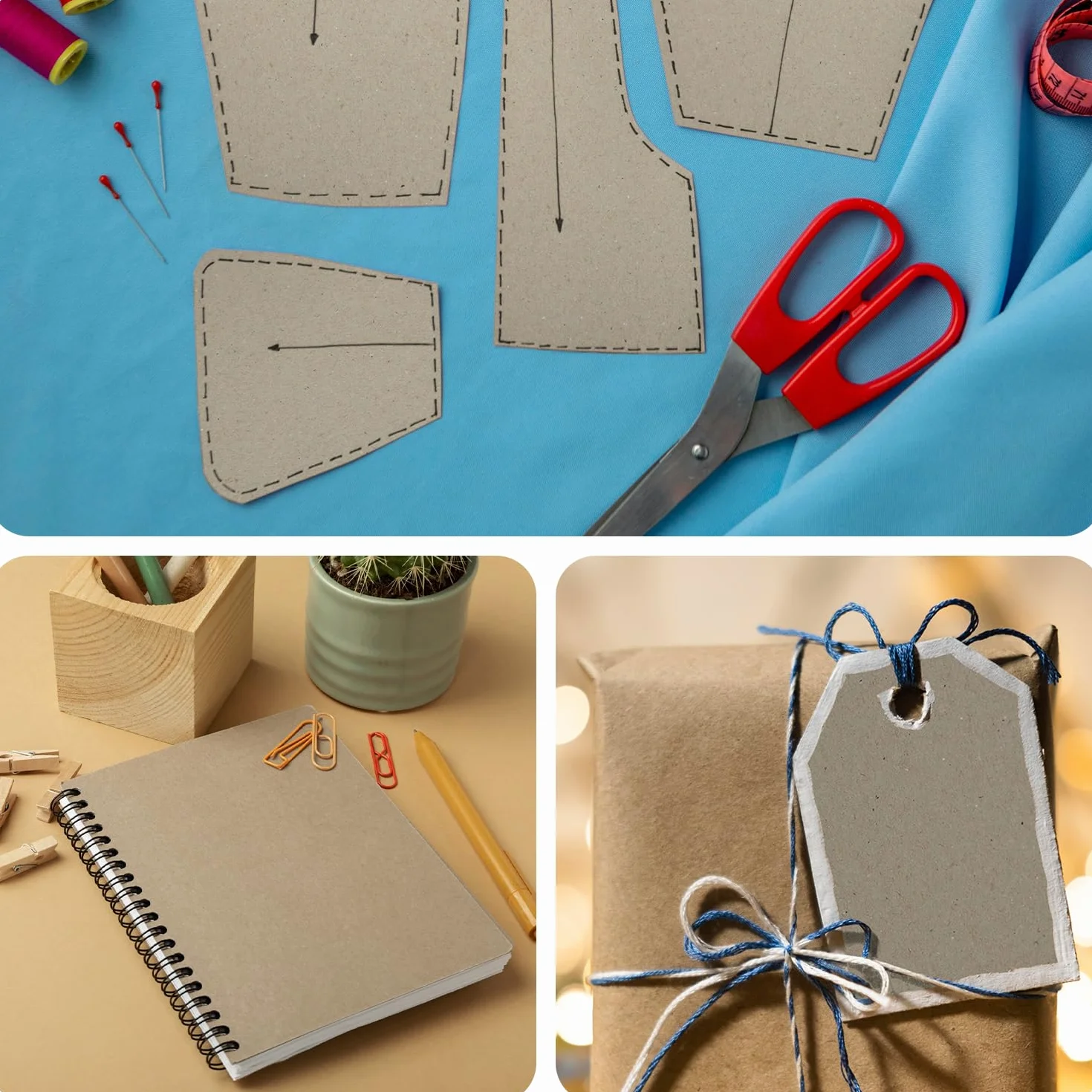 Netuno 20 fogli cartone grigio per rilegatura formato A3 29,7 x 42 cm spessore 2,0 mm 1230g cartoncino grigio liscio per rilegatura bricolage lavoro di cartonaggio scrapbooking rilegature libri
