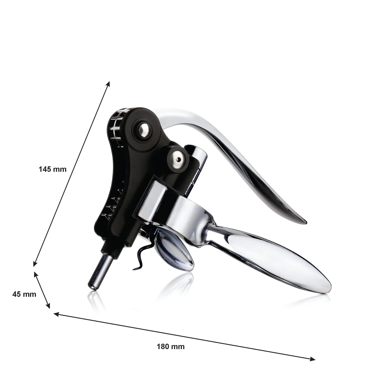 Cavatappi a Leva Vino Nero | Levatappi Automatico Orizzontale | Elegante Apribottiglie