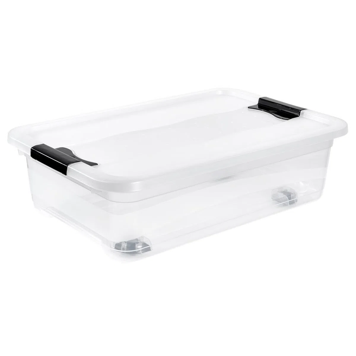 keeeper Contenitore con Coperchio, PP, 59 x 39.5 x 18 cm, Capacità: 28 L, Konrad, Trasparente