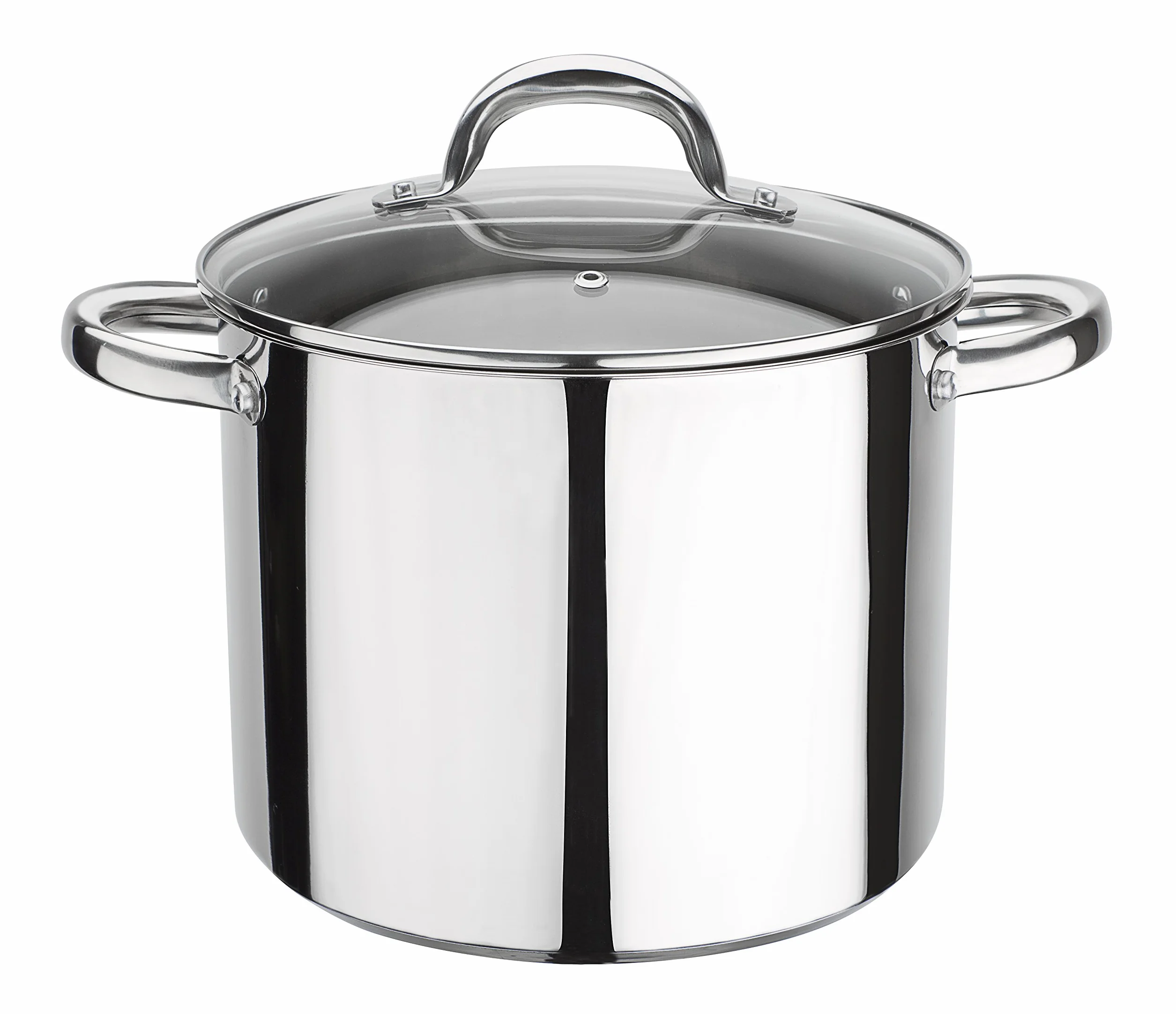GSW Stahlwaren GmbH pentola con Coperchio in Vetro, Argento/Trasparente, 24 x 22 cm, 10 Litri